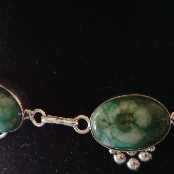 New Solar Quartz Agate 925 Silver Necklace. - Picture 5 of 12